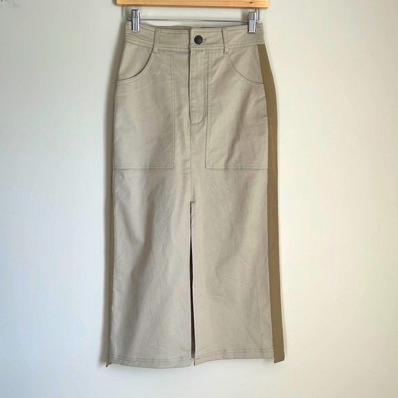 Zara Dresses & Skirts - Zara Midi Pencil Skirt Khaki Neutral